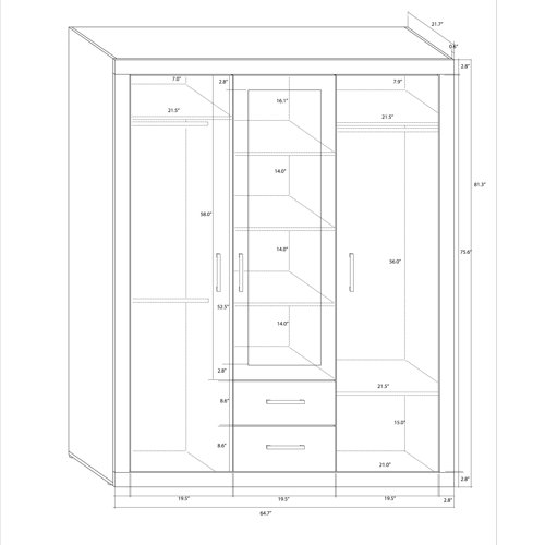 Ebern Designs Suffield Armoire Wayfair Canada
